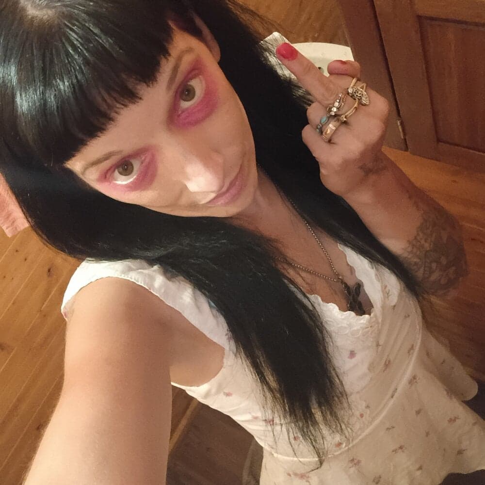 whitetrashdirtyslut is a captivating chick ready for your next private show.